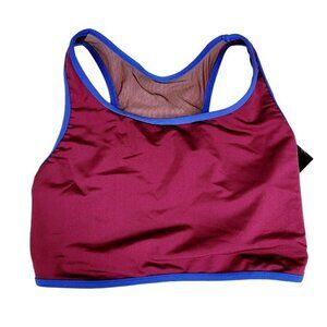 Mariia Dance Wear Renata Bra Top Activewear Juniors XL Burgundy Royal Blue NWT